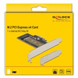 DeLOCK PCI Express x4 Karte zu 1 x intern NVMe M.2 Key M 80 mm 