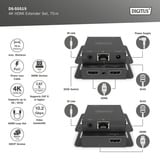 Digitus 4K HDMI Extender Set, HDMI Verlängerung schwarz, 70 m