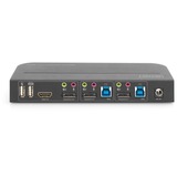 Digitus KVM-Switch 2-Port 4K60Hz schwarz