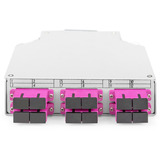 Digitus LWL-Hutschienenbox MM OM4 bestückt SC-Adapter, Spleißbox 