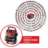 EINHELL Power X-Change Akku-Kompressor TE-AC 18/75 Li OF-Solo, 18Volt schwarz/rot, ohne Akku und Ladegerät