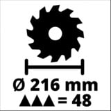 EINHELL Zug-Kapp-und Gehrungssäge TC-SM 216 rot/schwarz, 1.500 Watt