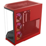 HYTE Y50 Wild Cherry, Tower-Gehäuse rot, Tempered Glass x 3