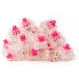 Keychron Gateron Aliaz Silent Tactile (70 Gf) Switch-Set, Tastenschalter pink/transparent, 110 Stück