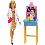 Mattel Barbie Kinderärztin Puppe (blond), Spielset mit Kleinkind