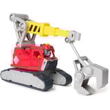 Spin Master Rubble & Crew - Chargers 2-in-1 Mega Kran, Spielfahrzeug mit abnehmbarer Baggerkralle, Presslufthammer und Charger Hundefigur
