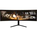 Arozzi Nova 49TUW165, Gaming-Monitor 124.5 cm (49 Zoll), schwarz, UWQHD, VA, Curved, HDMI, DP, USB-C, USB-Hub, 165Hz Panel