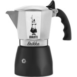 Bialetti New Brikka, Espressomaschine silber/schwarz, 2 Tassen