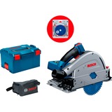 Bosch ProWeekend Bundle 08 GKT 18V-52 GC, Handkreissäge blau/schwarz, ohne Akku und Ladegerät, mit Carbide-Sägeblatt, in L-BOXX