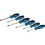 Bosch Professional Schraubendreher-Set SL/PH/PZ/TX Professional, 6-teilig blau/schwarz, 2x mit Schlagkappe