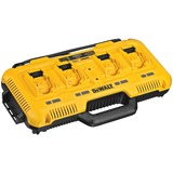 DEWALT Vierfach-Schnelladegerät DCB104 gelb/schwarz, für 10,8 V / 14,4 V / 18 V XR- bzw. XR FLEXVOLT Li-Ion-Akkus