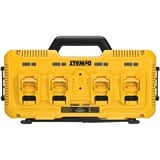 DEWALT Vierfach-Schnelladegerät DCB104 gelb/schwarz, für 10,8 V / 14,4 V / 18 V XR- bzw. XR FLEXVOLT Li-Ion-Akkus