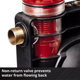 EINHELL Automatische Akku-Gartenpumpe AQUINNA 36/38 F LED AUTOMATIC, 36Volt (2x18V) rot/schwarz, ohne Akku und Ladegerät