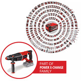 EINHELL Professional Akku-Bohrhammer TP-HD 18/26 D Li BL - Solo schwarz/rot, ohne Akku und Ladegerät, in E-Case