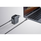  Intenso Power Adapter W100ACC GaN + C520C Kabel, Ladegerät schwarz, 100 Watt