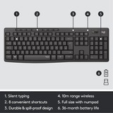 Logitech MK295, Desktop-Set graphit, DE-Layout