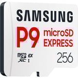 SAMSUNG P9 Express 256 GB microSDXC, Speicherkarte weiß, PCIe Gen3.0x1, NVMe 1.3, SD 7.1, UHS-I