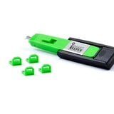 SMARTKEEPER ESSENTIAL USB-B Port Lock (BL04) + Lock Key Mini (U04), Einsteckschloss Farbcode Grün, 4 Stück + 1 Schlüssel