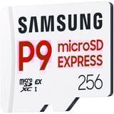 Samsung P9 Express 256 GB microSDXC, Speicherkarte weiß, PCIe Gen3.0x1, NVMe 1.3, SD 7.1, UHS-I