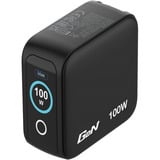 Verbatim Mini-GaN-Ladegerät mit Display schwarz, 100 Watt Gesamtleistung