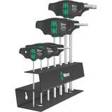 Wera 454/7 HF Set 2 Quergriff-Schraubendreher + Rack, 7-teilig schwarz/grün, mit Haltefunktion