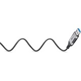 goobay Ethernet-Adapterkabel USB-A 3.2 Gen1 > RJ-45, Slim schwarz/grau, 15 Meter