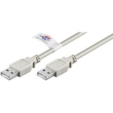 goobay USB 2.0 Kabel, USB-A Stecker > USB-A Stecker grau, 2 Meter, mit USB Zertifikat