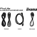 iiyama ProLite LH6541UHS-B1AG, Public Display schwarz (glänzend), UltraHD/4K, VA, HDMI