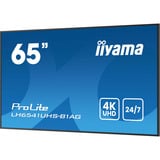 iiyama ProLite LH6541UHS-B1AG, Public Display schwarz (glänzend), UltraHD/4K, VA, HDMI