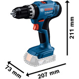 Bosch Akku-Schlagbohrschrauber GSB 18V-25  Professional, 18Volt blau/schwarz, 2x Li-Ion Akku 2,0Ah, in L-BOXX