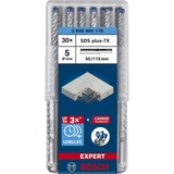 Bosch Expert Hammerbohrer SDS-plus-7X, Ø 5mm, 30 Stück Arbeitslänge 50mm