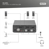 Digitus KVM Switch DisplayPort 2x1, KVM-Switch schwarz