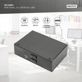Digitus KVM Switch DisplayPort 2x1, KVM-Switch schwarz