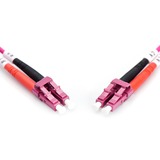 Digitus LWL Patchkabel, Duplex, LC > LC Stecker, Multimode OM4 hellviolett, 1 Meter