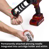 EINHELL Power X-Change Akku-Kartuschenpistole TE-SG 18/10 Li - Solo, 18Volt rot/schwarz, ohne Akku und Ladegerät