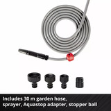 EINHELL Power X-Change Akku-Schlauchtrommel GE-HR 18/30 Li-Solo, 18Volt rot, ohne Akku und Ladegerät, 30 Meter, mit Anschlüssen