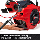 EINHELL Power X-Change Akku-Schlauchtrommel GE-HR 18/30 Li-Solo, 18Volt rot, ohne Akku und Ladegerät, 30 Meter, mit Anschlüssen