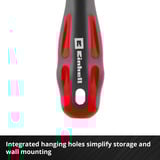 EINHELL Schraubendreher-Set PZ, 5-teilig rot/schwarz, Ergonomische Zweikomponentengriffe