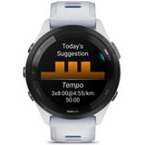 Garmin Forerunner 265, Smartwatch weiß/dunkelblau, 46 mm, Silikon-Armband