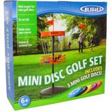 Guru Disc Golf Mini Basket Set inkl. 5 Scheiben, Gartenspielgerät 