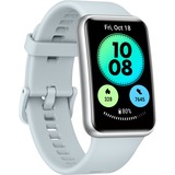 Huawei Watch FIT New, Smartwatch silber, Silikonarmband in Isle Blue