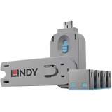 Lindy USB Typ A Port Schlüssel mit 4 Schlössern, Schloss Code Blau