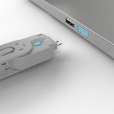 Lindy USB Typ A Port Schlüssel mit 4 Schlössern, Schloss Code Blau