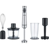 Severin SM 3775, Stabmixer edelstahl (gebürstet)/schwarz, mit Premium-Set, kabellos