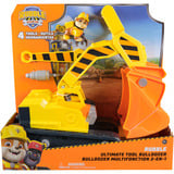 Spin Master Rubble & Crew - Rubbles 2-in-1 Bagger-Fahrzeug, Spielfahrzeug mit Baggerschaufel, Schweißbrenner, Schraubenzieher, Schraubenschlüssel und Rubble Hundefigur