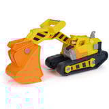 Spin Master Rubble & Crew - Rubbles 2-in-1 Bagger-Fahrzeug, Spielfahrzeug mit Baggerschaufel, Schweißbrenner, Schraubenzieher, Schraubenschlüssel und Rubble Hundefigur