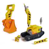 Spin Master Rubble & Crew - Rubbles 2-in-1 Bagger-Fahrzeug, Spielfahrzeug mit Baggerschaufel, Schweißbrenner, Schraubenzieher, Schraubenschlüssel und Rubble Hundefigur
