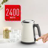 Tefal KI666A  Edelstahl, Wasserkocher beige/edelstahl, 2.400 Watt, 1,7 Liter