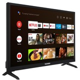 Telefunken D24H550X2CW, LED-Fernseher 60 cm (24 Zoll), schwarz, FullHD, Triple Tuner, SmartTV