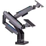 Thermaltake Dual RGB Gaming Monitor Arm, Monitorhalterung schwarz, für Monitore 17" - 35"